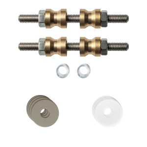 GPF9969A3DB glass door fastenings for double-sided mounting Mocca blend rose