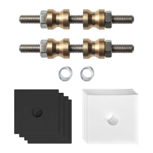 GPF997061DB32 glass door fastenings for double-sided mounting black rose 32x24x2mm