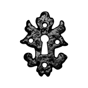 KP1064 keyhole escutcheon 82x60mm wrought iron black
