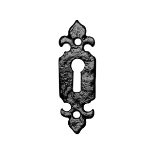 KP1493 keyhole escutcheon 80x26mm wrought iron black
