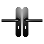 BLA100 door handle on Backplate Lock 56