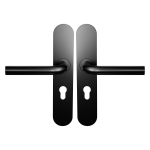 BLA100 door handle on Backplate Lock 55PZ