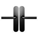 BLA100 door handle on Backplate 