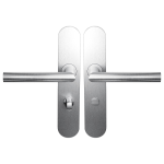 BLA115 door handle on Backplate Bathroom 63/8 Normal Knob