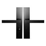 BLA138 door handle on Backplate Bathroom 63/8 Normal Knob