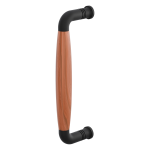 Ika pull handle black/cherry curved 