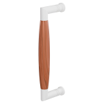 Ika pull handle white/cherry angled
