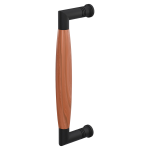 Ika pull handle black/cherry angled 130 mm