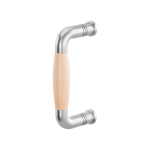 Pull handle Ika satin stainless steel with beech wood