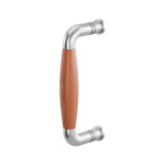 Pull handle Ika satin stainless steel with cherrywood 157x62mm