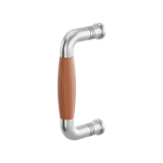 Pull handle Ika satin stainless steel with cherrywood