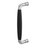 Pull handle Ika satin stainless steel with black 207x63mm