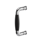Pull handle Ika polished stainless steel with ebony