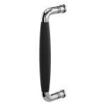 Pull handle Ika polished stainless steel with black 207x63mm