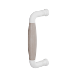 Pull handle Ika white with oak whitewash 157x62mm