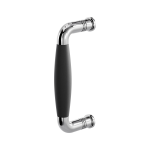 Pull handle Ika polished stainless steel with black 157x62mm
