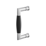 Door pull handle Ika satin stainless steel with black