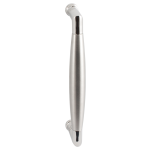 Door pull handle Ika polished stainless steel with satin stainless steel 130x60mm