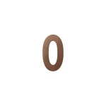 GPF Bronze blend house number 0, 150 mm