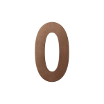 GPF Bronze blend house number 0 XL, 250 mm