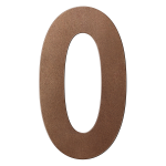 GPF Bronze blend house number 0 XXL, 400 mm