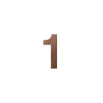 GPF Bronze blend house number 1, 150 mm