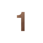 GPF Bronze blend house number 1 L, 200 mm
