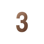 GPF Bronze blend house number 3 L, 200 mm
