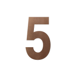 GPF Bronze blend house number 5 XL, 250 mm