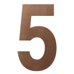 GPF Bronze blend house number 5 XXL, 400 mm