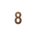 GPF Bronze blend house number 8, 150 mm
