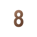 GPF Bronze blend house number 8 L, 200 mm