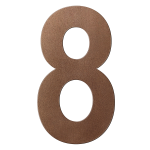 GPF Bronze blend house number 8 XXL, 400 mm
