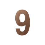 GPF Bronze blend house number 9 XL, 250 mm