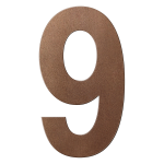 GPF Bronze blend house number 9 XXL, 400 mm