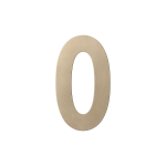 GPF Champagne blend house number 0 XL, 250 mm
