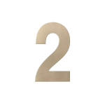 GPF Champagne blend house number 2 XL, 250 mm
