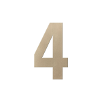 GPF Champagne blend house number 4 XL, 250 mm