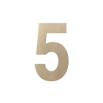GPF Champagne blend house number 5 XL, 250 mm