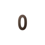 GPF Dark blend house number 0, 150 mm