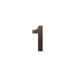 GPF Dark blend house number 1, 150 mm