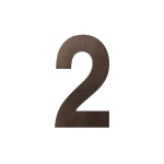 GPF Dark blend house number 2 XL, 250 mm