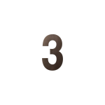 GPF Dark blend house number 3, 150 mm