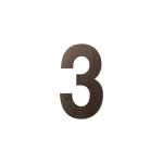 GPF Dark blend house number 3 L, 200 mm