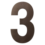 GPF Dark blend house number 3 XXL, 400 mm