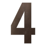 GPF Dark blend house number 4 XXL, 400 mm
