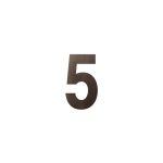 GPF Dark blend house number 5, 150 mm