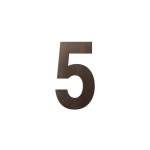 GPF Dark blend house number 5 L, 200 mm