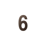 GPF Dark blend house number 6, 150 mm
