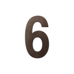 GPF Dark blend house number 6 XL, 250 mm